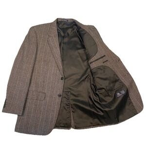 Lambswool Cashmere Blend Blazer‎ Sport Coat Jacket Mens 42R By Alan Flusser